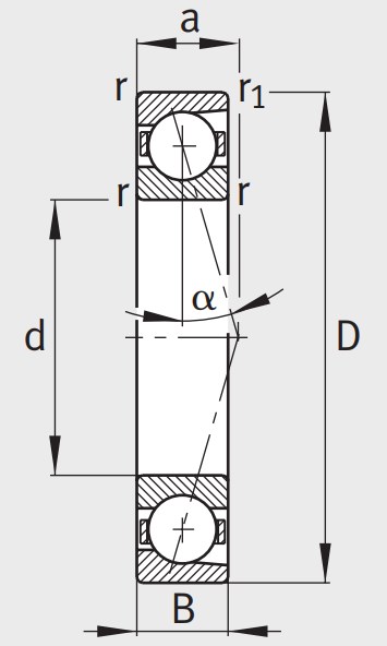 Сверхточный подшипник B 71908 CTP4SUL