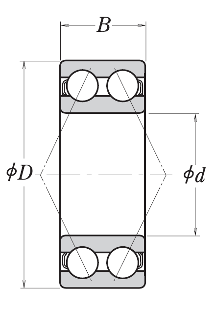 Двухрядный шариковый подшипник 5201