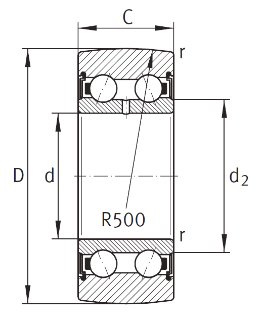 Опорный ролик LR 5207 X 2Z TVH XL