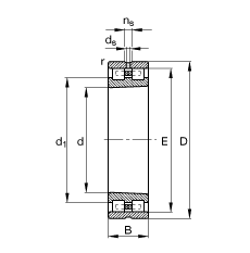 Роликовый цилиндрический подшипник NN 3012 AS-K-M-SP