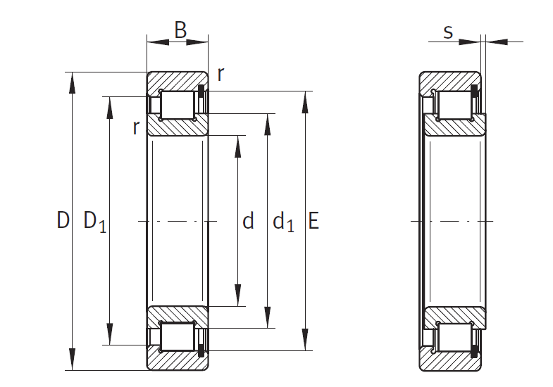 Однорядный роликовый подшипник SL18 3004 A XL