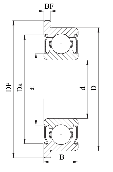 Подшипник с фланцем на наружном кольце F 692 ZZ SS