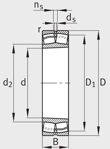 Сферический роликовый подшипник 22217 E1 XL K