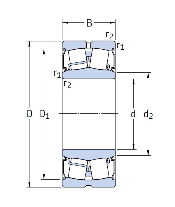 Сферический роликовый подшипник BS2-2210-2RS/VT143