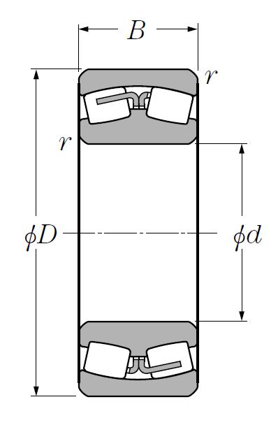 Сферический роликовый подшипник 22315 B D1