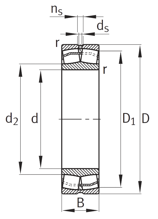 Сферический роликовый подшипник 22310 E1 XL C3