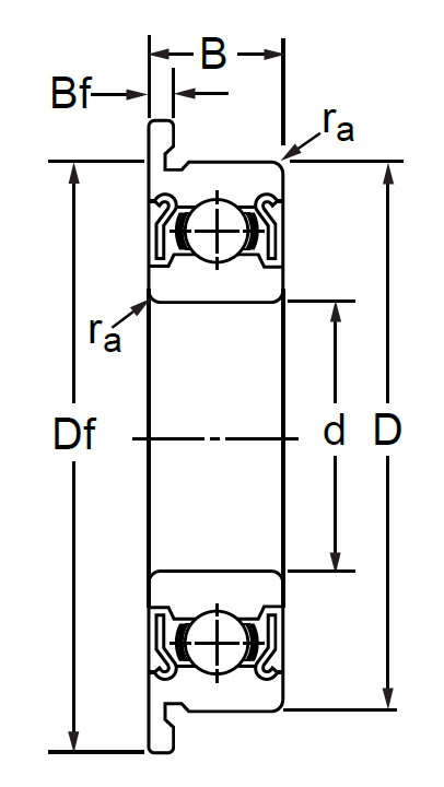 Подшипник с фланцем на наружном кольце F 623 ZZMC3