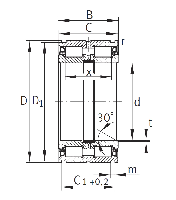 Двухрядный роликовый подшипник SL04 5012 PP