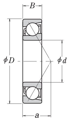 Однорядный шариковый подшипник 7204 BEAT85