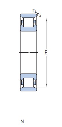 Роликовый цилиндрический подшипник N 311 ECM/P63