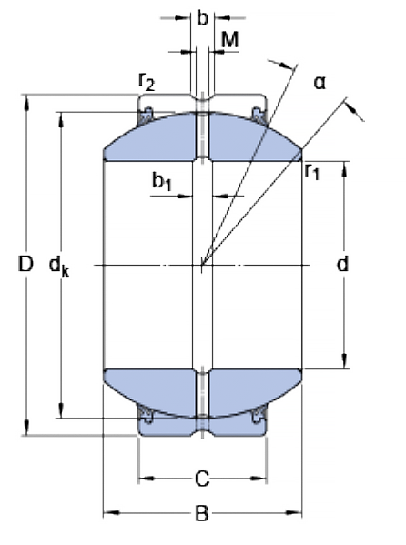 Сферический подшипник чертеж