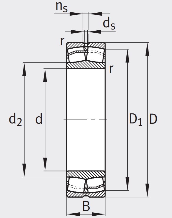Сферический роликовый подшипник 22211 E1 XL C3
