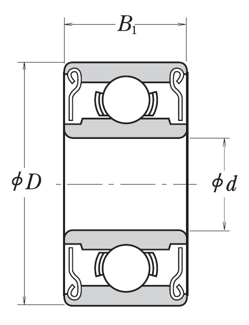 Миниатюрный подшипник 627 ZZ MC3 E