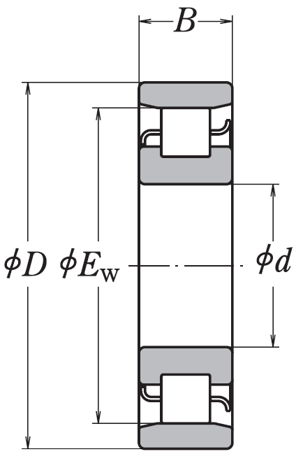 Роликовый цилиндрический подшипник N 310 ET