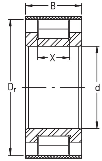 Однорядный роликовый подшипник RSL18 3018 A