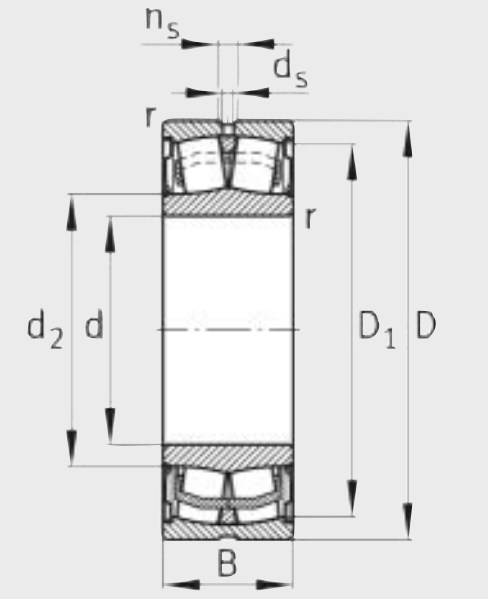 Подшипник WS 22211 E1 XL 2RSR (BS2-2211 E1 2RSR)