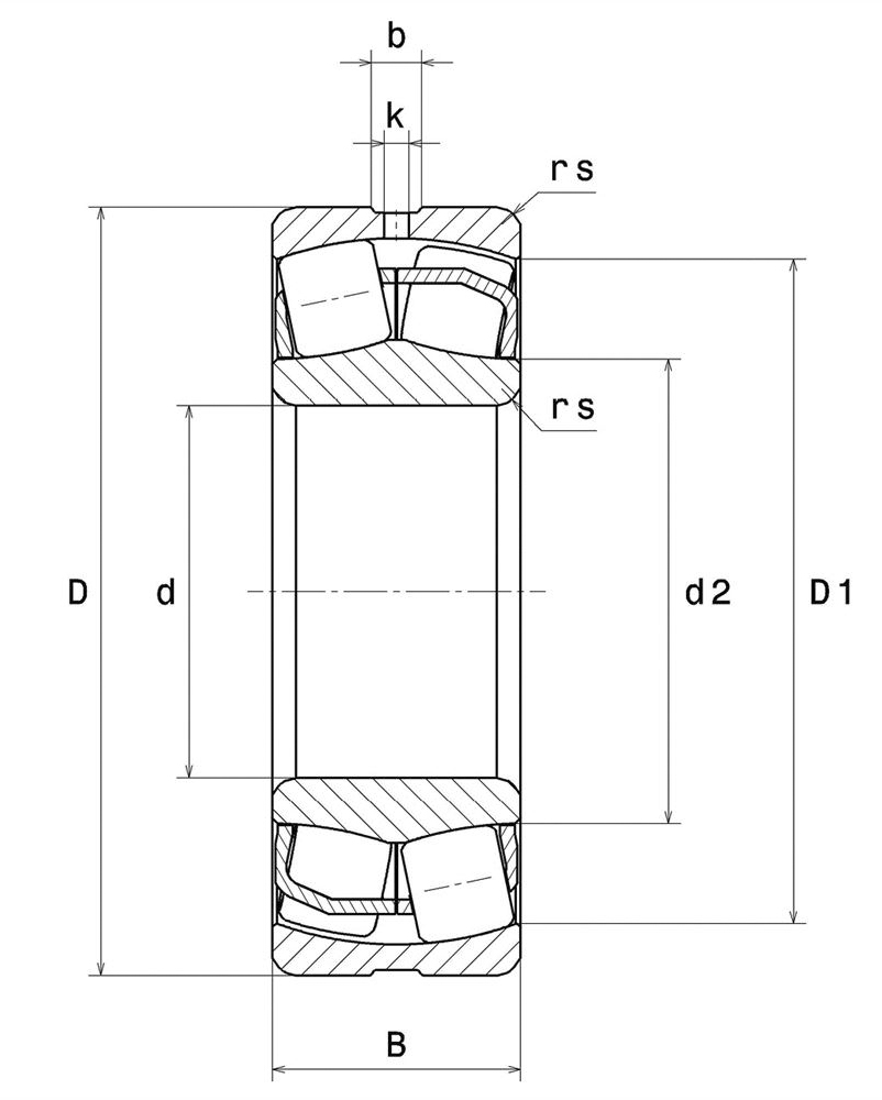 Сферический роликовый подшипник 23222 EAW33