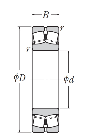 Сферический роликовый подшипник 22228 CAMKE4C3S11