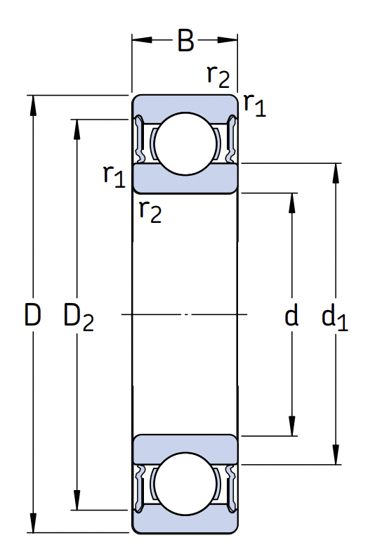 Высокотемпературный подшипник 6210 2RS1/C3 GJN