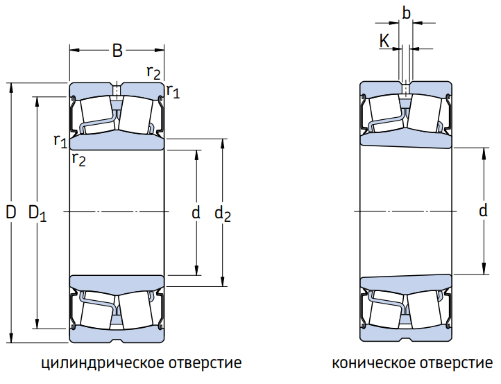 Подшипник WS 22211 E1 XL K 2RSR (BS2-2211 E1 K 2RSR)