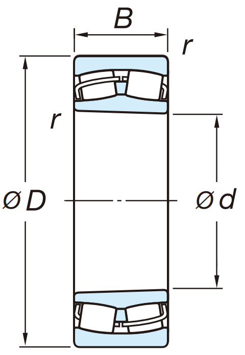 Сферический роликовый подшипник 22217 RZKW33