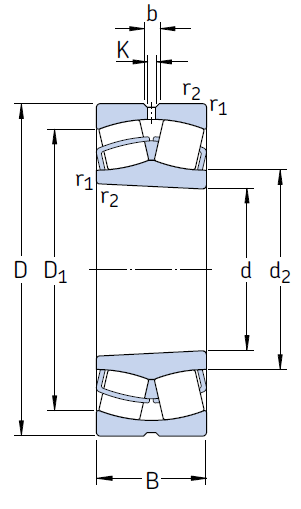 Сферический роликовый подшипник 22217 EK