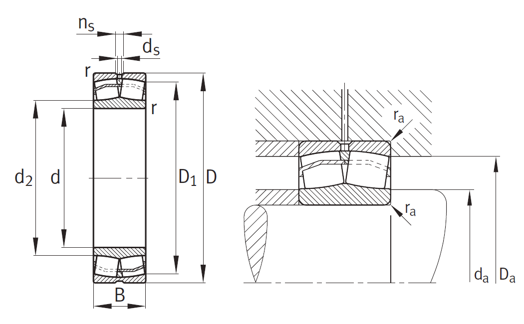 Сферический роликовый подшипник 23222 E1A XL M