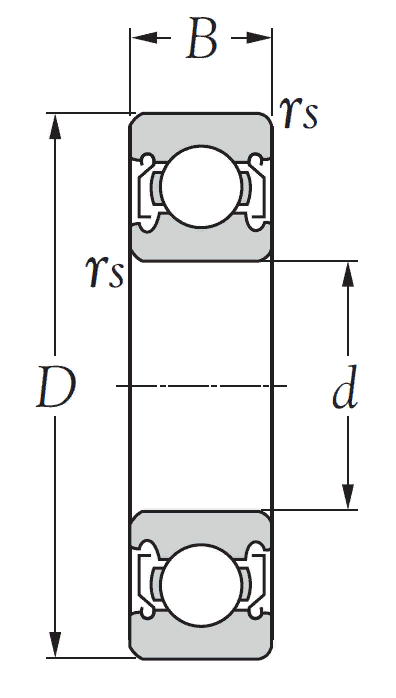 Дюймовый подшипник R 6 ZZM C3