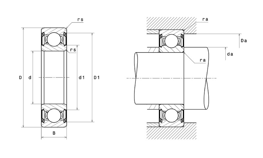 Высокотемпературный подшипник 6308 FT150ZZ