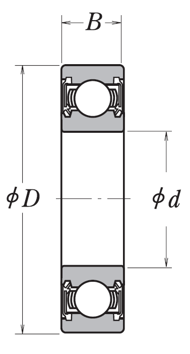 Однорядный шариковый подшипник 6212 DDU C3 E