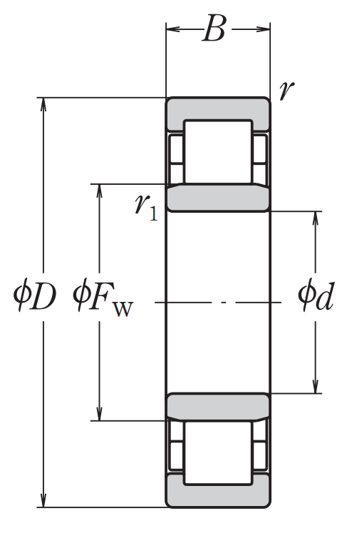 Подшипник nu 309 c3