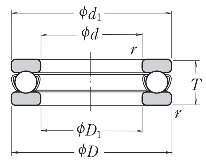 Упорный шариковый подшипник 51306 P6