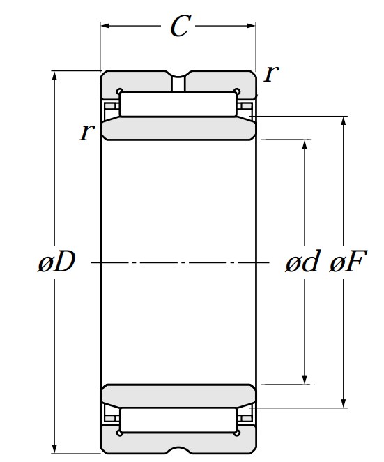 Игольчатый подшипник NA 5904