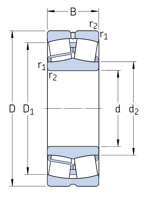 Сферический роликовый подшипник 22211 E