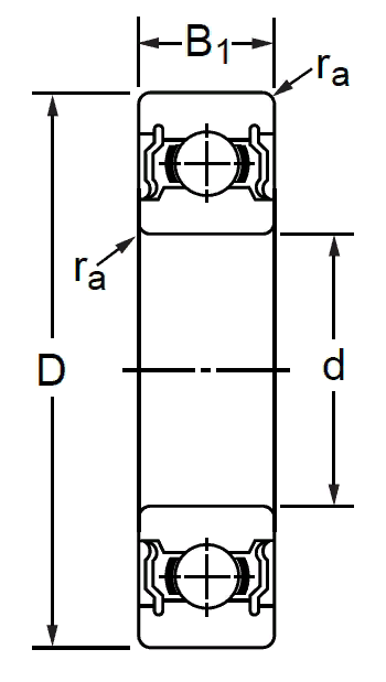 Дюймовый подшипник R 10 DDU CM