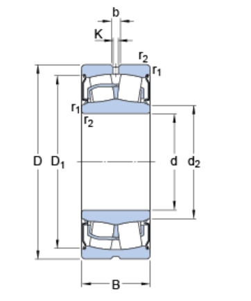 Сферический роликовый подшипник BS2-2206-2RS/VT143