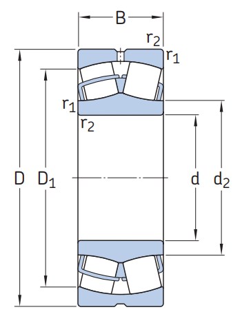 Сферический роликовый подшипник BS2-2211-2RS/VT143