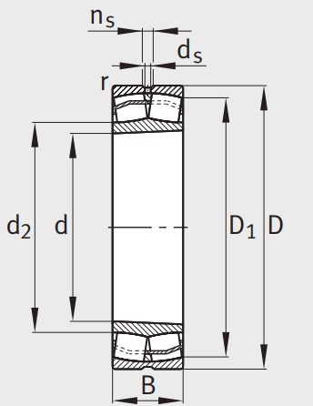 Сферический роликовый подшипник 22211 E1 XL K C3