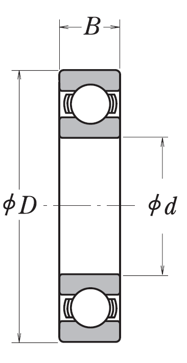 Однорядный шариковый подшипник 6314 C3 E