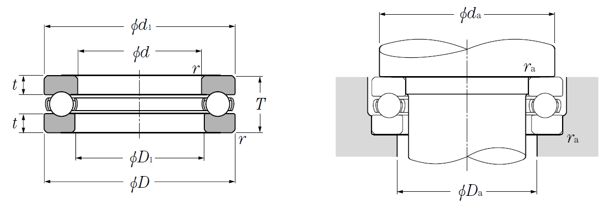 Упорный шариковый подшипник 51306 (8306)