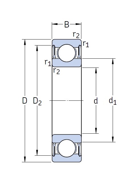 Высокотемпературный подшипник 6208 2RZTN9/HC5C3WT