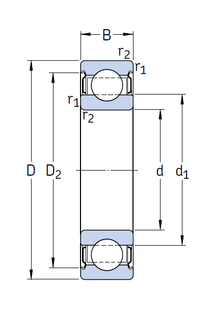 Высокотемпературный подшипник 6305 2Z/VA208