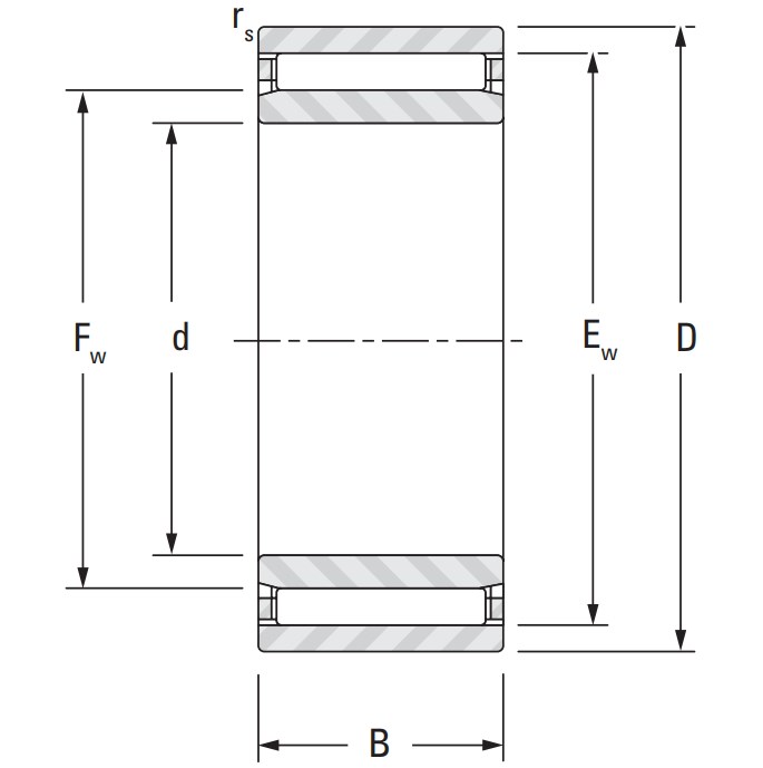Игольчатый подшипник NAO 12x24x13