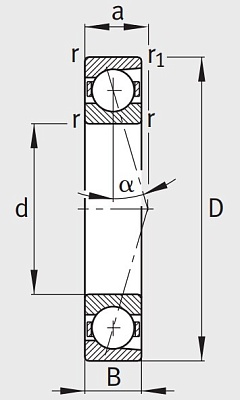 Сверхточный подшипник B 71908 CTP4SUL