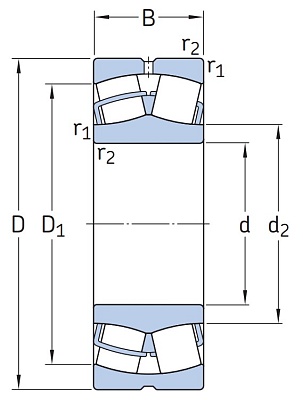 Сферический роликовый подшипник 23222 CC/C3W33