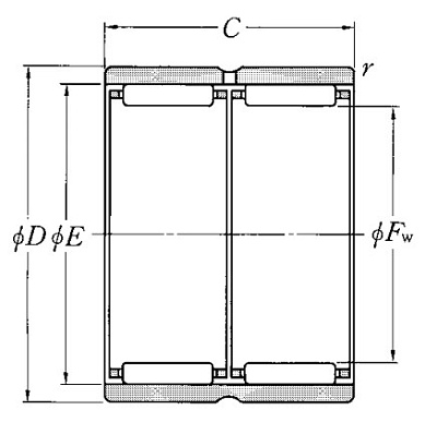 Игольчатый подшипник RNAO 60X78X40 ZW
