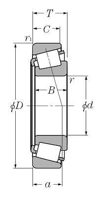 Конический роликовый подшипник 4T-30309 U