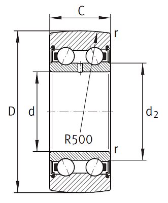 Опорный ролик LR 5207 X 2Z TVH XL