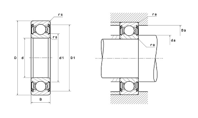 Высокотемпературный подшипник 6203 FT150ZZ
