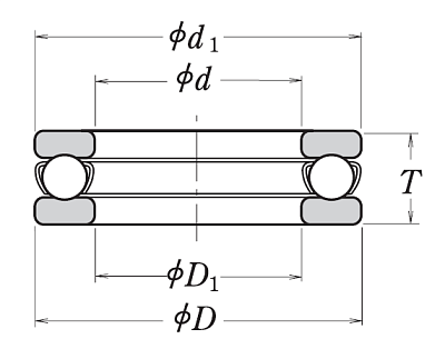 Упорный шариковый подшипник 51203 (8203)
